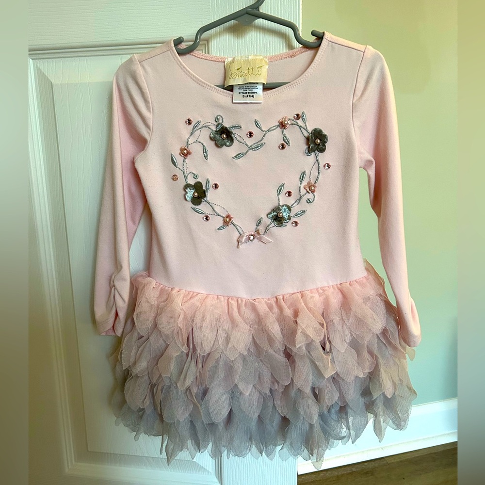 Pink dress / long sleeve tunic top 4T